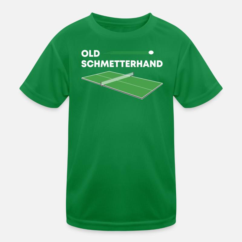 Table Tennis Old Schmetterhand Saying Kids Functional T-Shirt