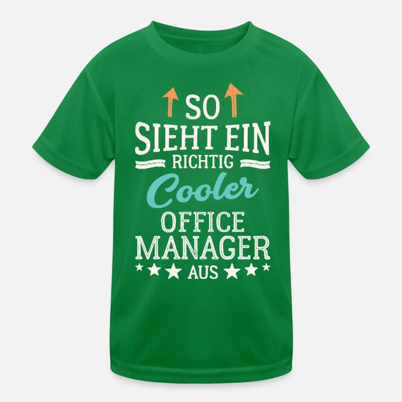 Cooler Office Manager  Teamführung Büro Kinder Funktions-T-Shirt