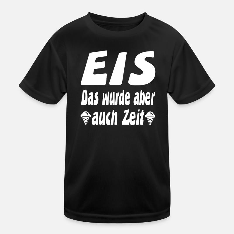 Eis - Kinder Funktions-T-Shirt - Schwarz