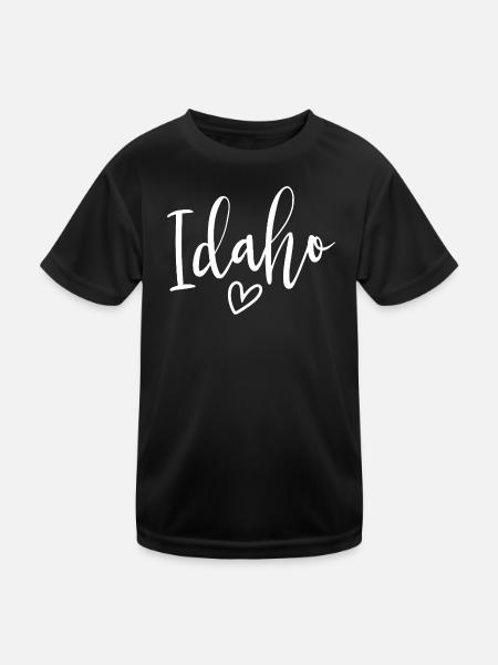 Idaho Heart Women's Love Idaho - Kids Functional T-Shirt - black - Front