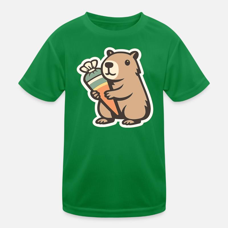 Capybara Schulkind – 1. Klasse Kinder Funktions-T-Shirt