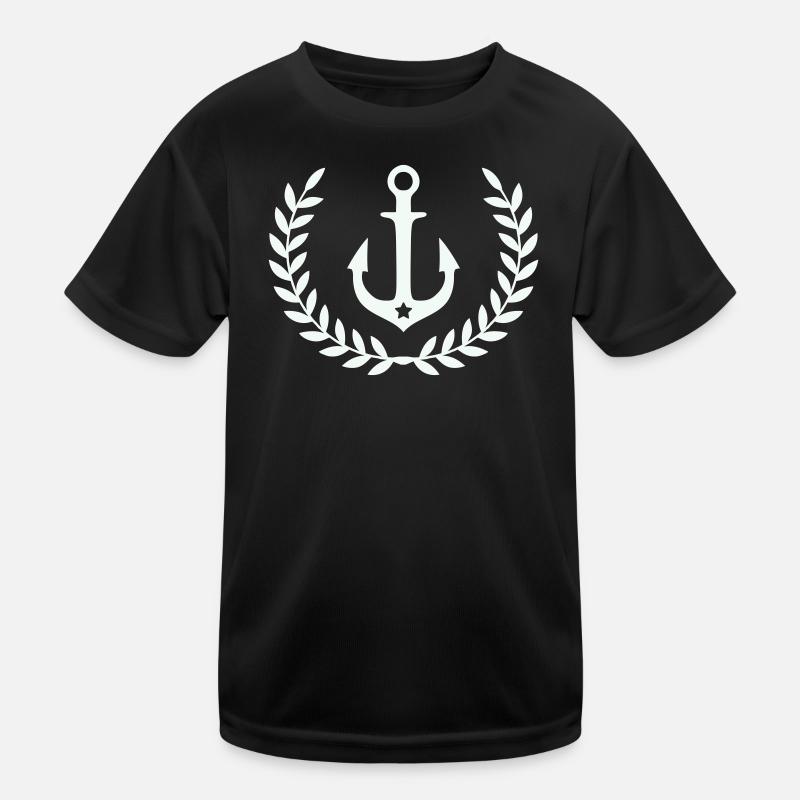 Anchor in the laurel wreath Kids Functional T-Shirt