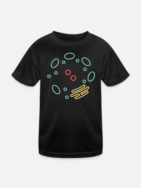 Zelle Organellen Biologie - Kinder Funktions-T-Shirt - Schwarz - Vorne