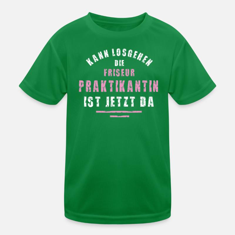 Friseur Praktikantin Danke Praktikum Friseursalon Kinder Funktions-T-Shirt