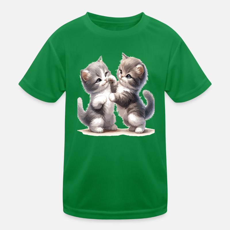 Kätzchenfreundschaft Illustration Kinder Funktions-T-Shirt