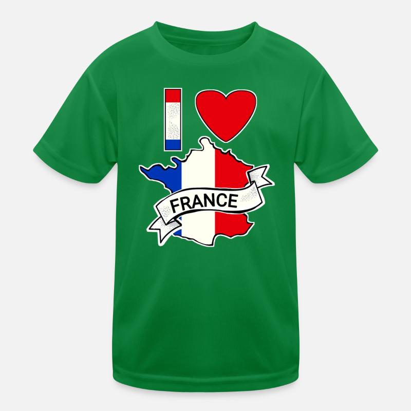 Frankreich - Flagge - Karte Kinder Funktions-T-Shirt