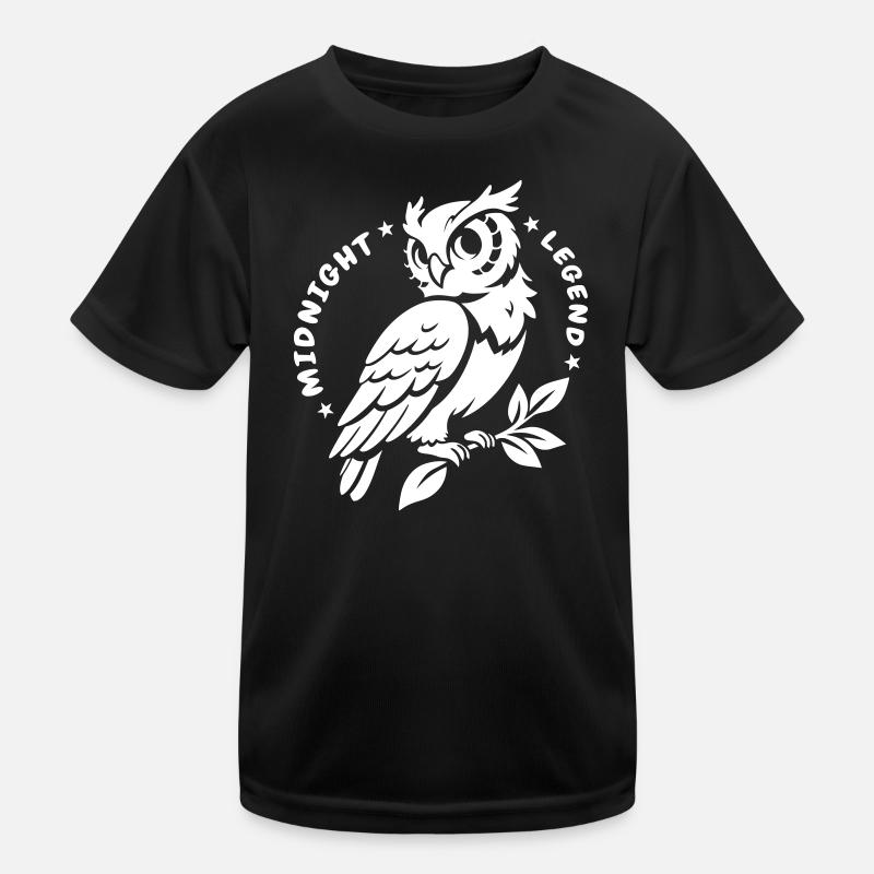 Midnight Legend Owl – Mystical & Cute Kids Functional T-Shirt