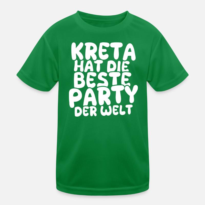 Feiern Kreta Kinder Funktions-T-Shirt