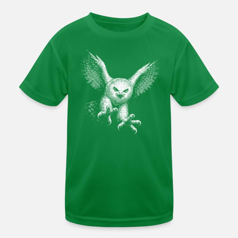 Schneeeule Kinder Funktions-T-Shirt