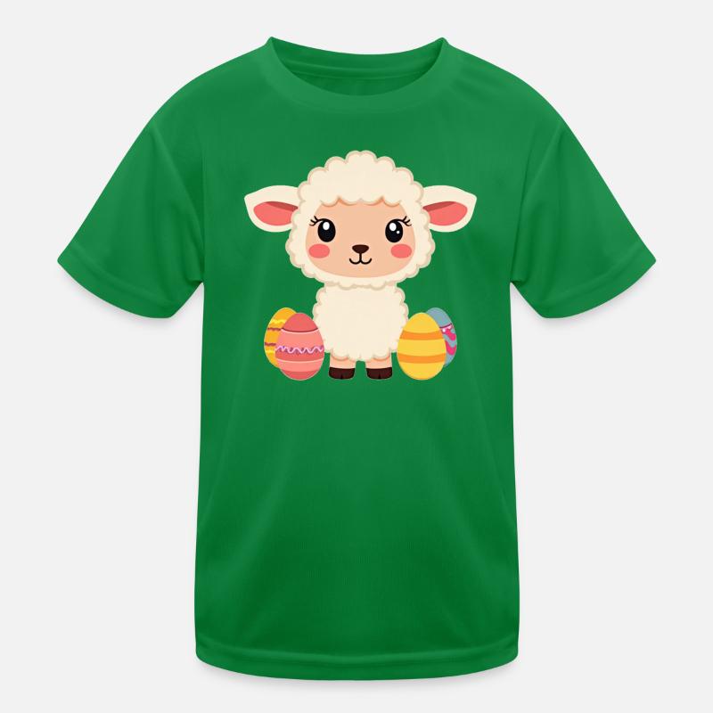 Sheep at Easter Kids Functional T-Shirt