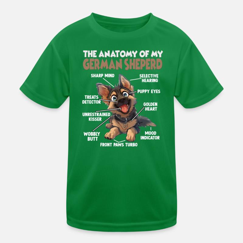 Hundehalter Geschenk Deutscher Schäferhund Gassi T Kinder Funktions-T-Shirt