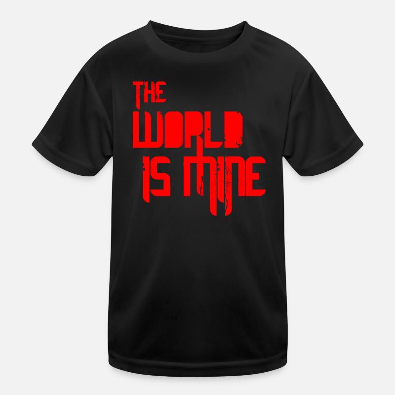 Die Welt gehört mir – rot Kinder Funktions-T-Shirt