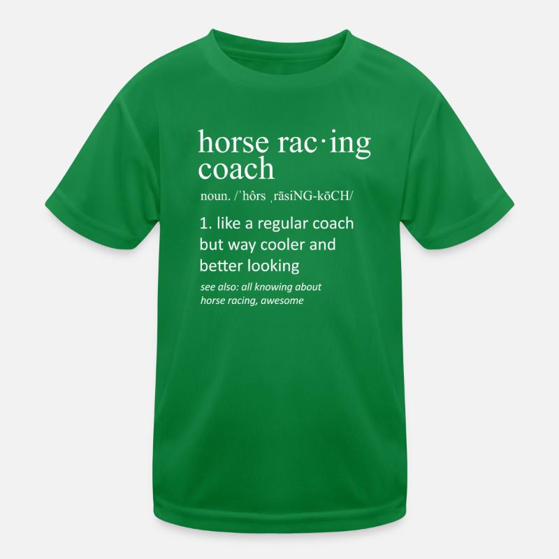 Art de silhouette rétro du jockey Evolution dans les courses de chevaux T-shirt sport Enfant