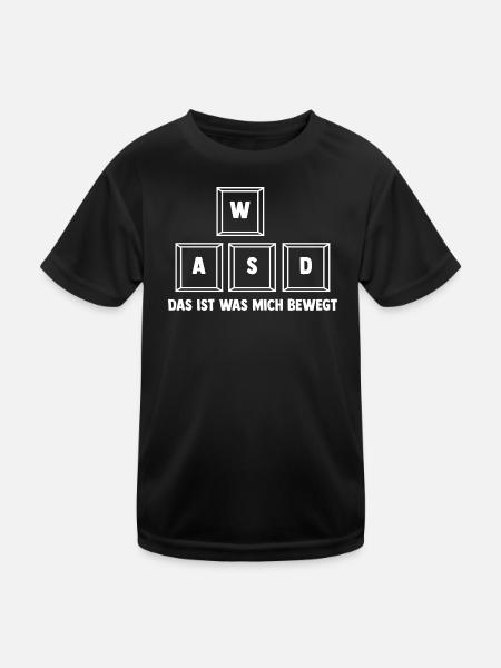 Gaming Computer Gamer Gaming Gamer - Kids Functional T-Shirt - black - Front