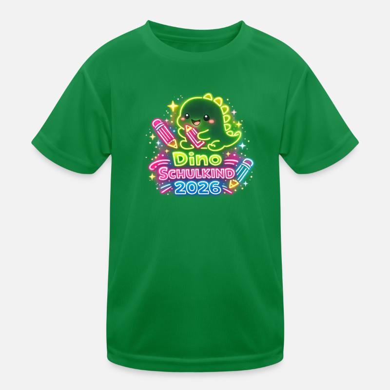 Dino Schulkind 2026 Einschulung Kinder Funktions-T-Shirt
