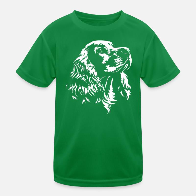 Chiens en silhouette du cocker espagnol anglais Wilsigns T-shirt sport Enfant