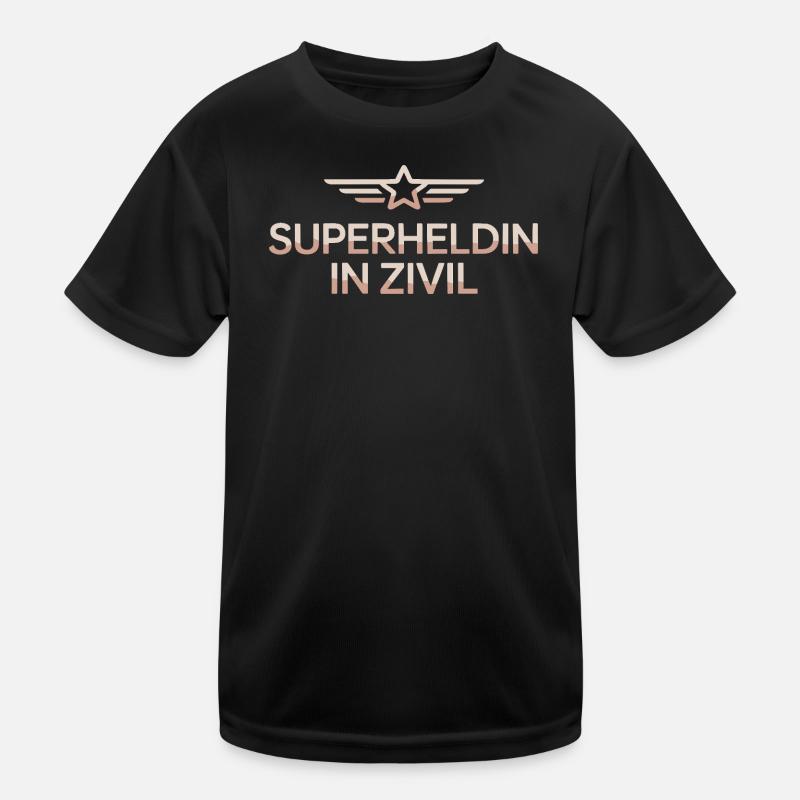 Superheldin In Zivil Superhero Superhelden Kostüm Kinder Funktions-T-Shirt