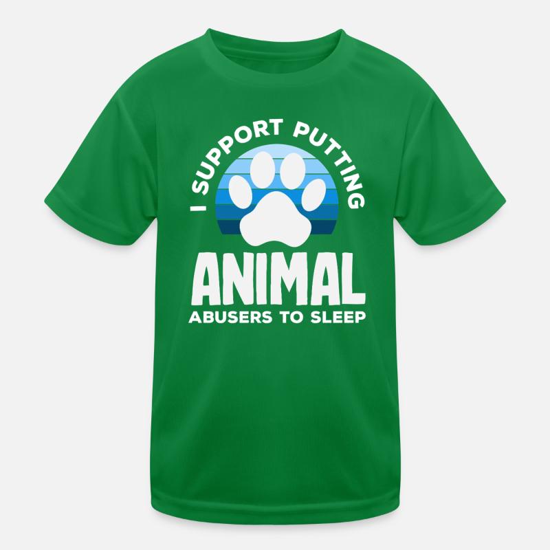 I support the euthanasia of animal abusers Kids Functional T-Shirt