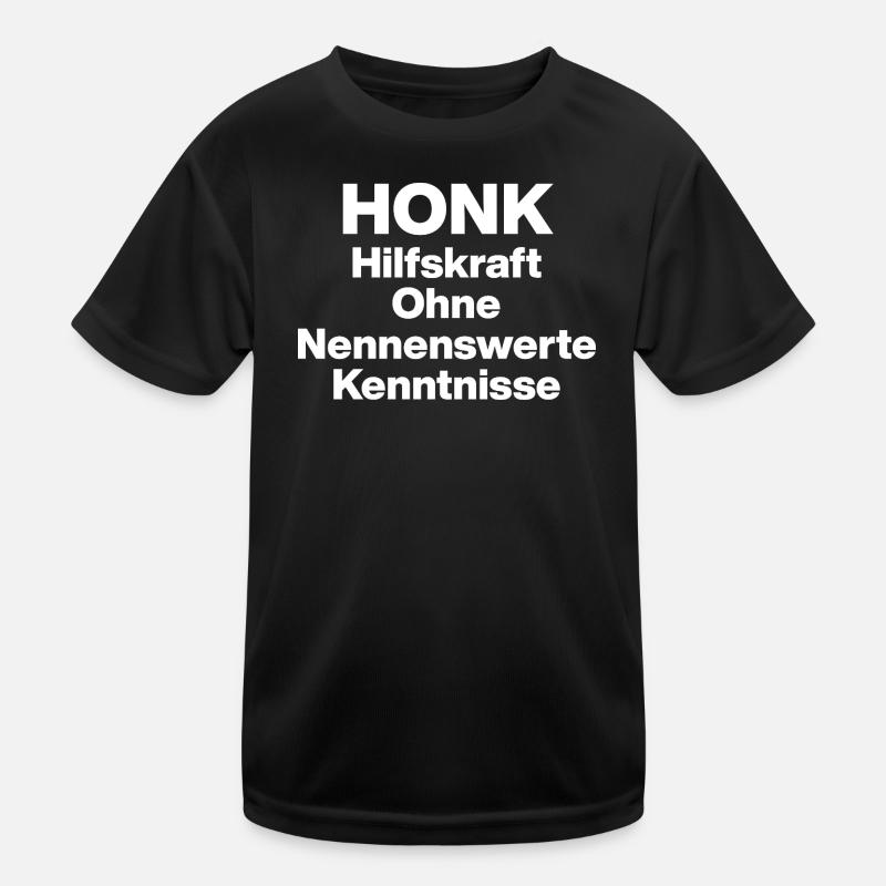 HONK AUXILIARY ILL WITHOUT NERWERT KNOWLEDGE. SARCASM Kids Functional T-Shirt