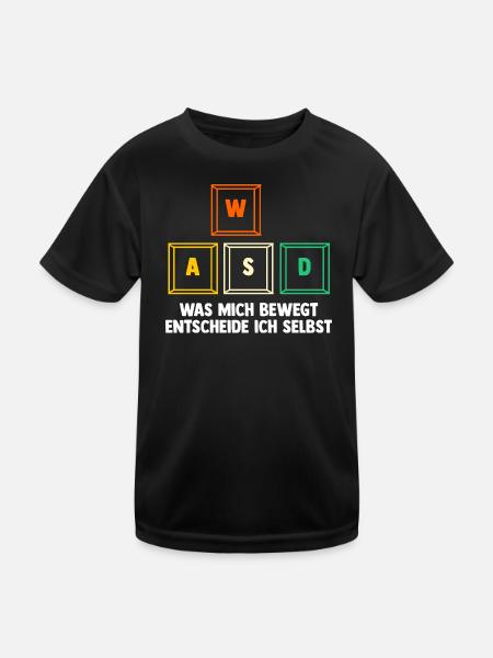 Gaming Computer Gamer Gaming Gamer - Kids Functional T-Shirt - black - Front