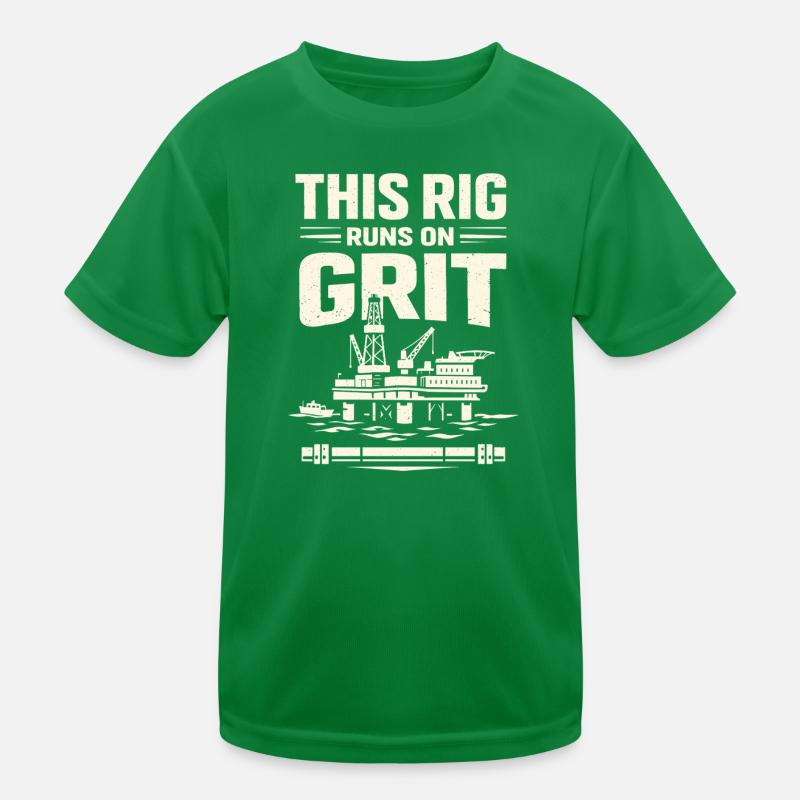 Offshore Drill Rig Drill Bit Drilling Floor Offshore Kids Functional T-Shirt