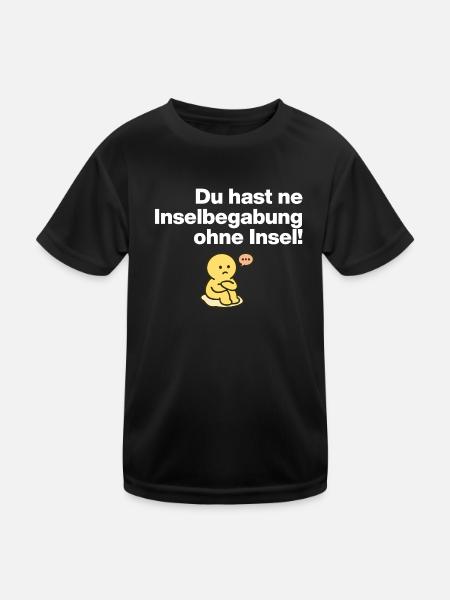 TU AS UN TALENT D’ÎLE SANS ÎLE ! - T-shirt sport Enfant - noir - Devant