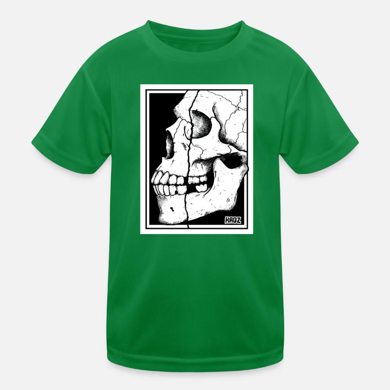 Broken Skull Portrait Kids Functional T-Shirt