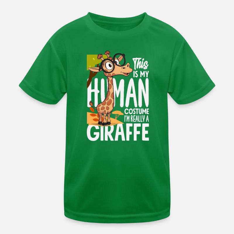 Menschen Kostüm Ich bin eine Giraffe Kinder Funktions-T-Shirt