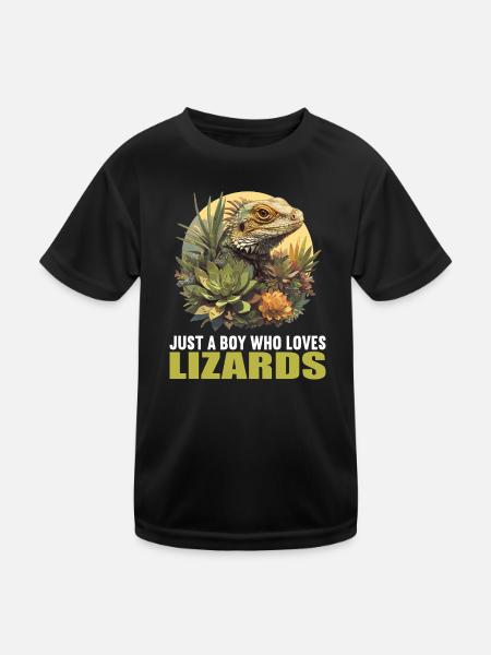 Lizards Lizard - Kids Functional T-Shirt - black - Front