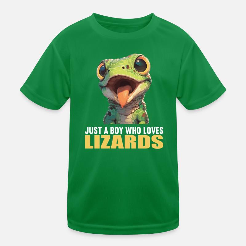 Eidechsen Eidechse Kinder Funktions-T-Shirt