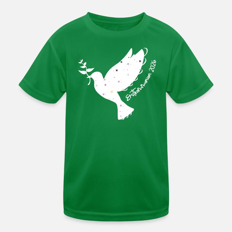First Communion 2026 1st Holy Communion Dove Kids Functional T-Shirt