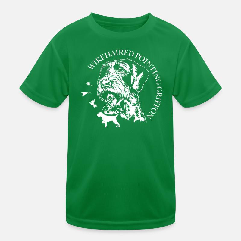 Wirehaired Pointing Griffon Jagdhunde Wilsigns  Kinder Funktions-T-Shirt