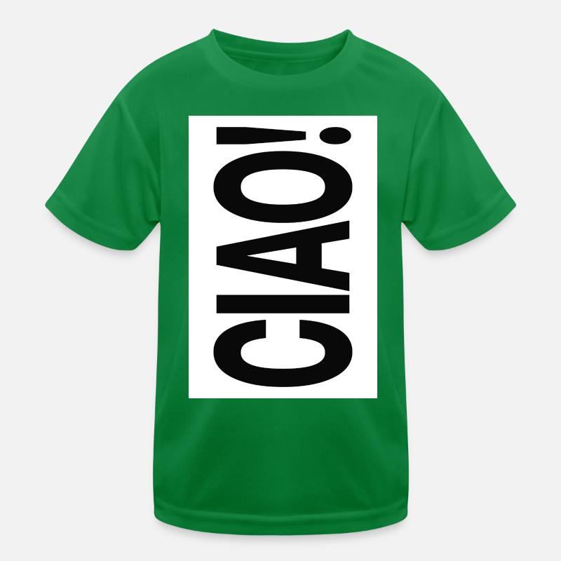 Ciao Typografie Vertikal Minimal Design Kinder Funktions-T-Shirt