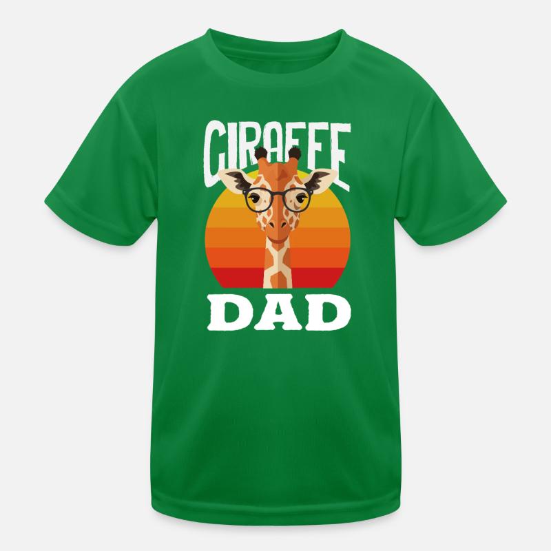 Coole Giraffe Papa Brille Retro Kinder Funktions-T-Shirt