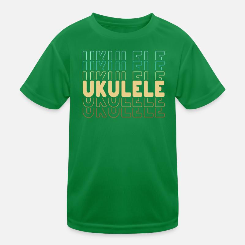 Ukulele typography Kids Functional T-Shirt