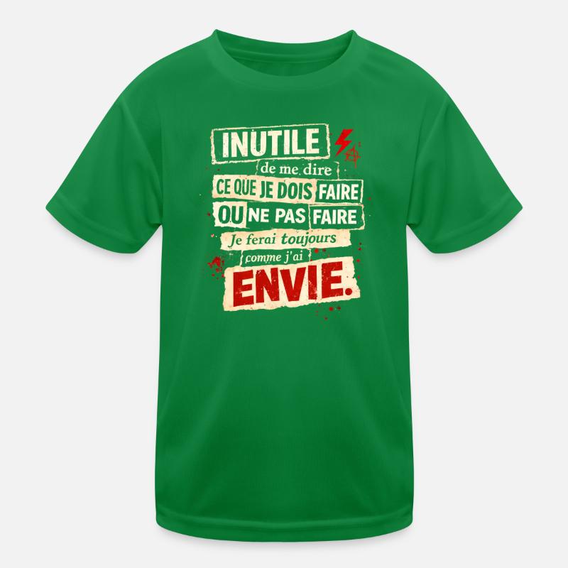 Envie Rebelle – Affiche Typographique T-shirt sport Enfant