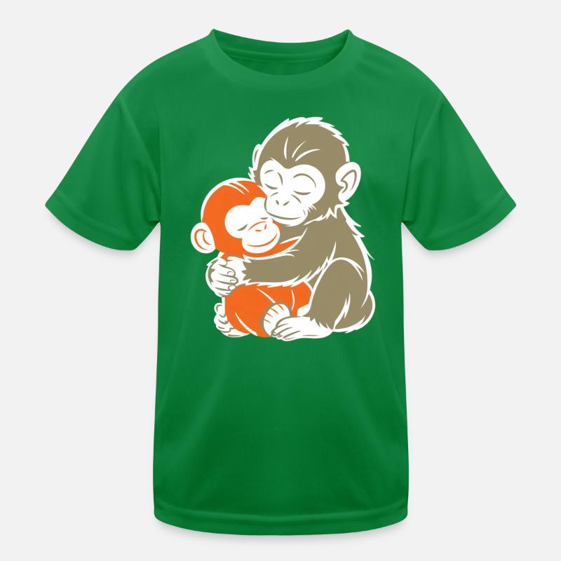 Hugging Monkey Duo Kids Functional T-Shirt