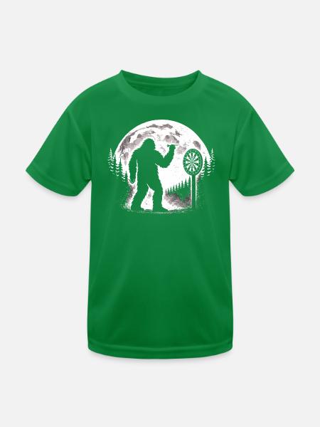 Bigfoot Darts - Kinder Funktions-T-Shirt - Kelly Green - Vorne