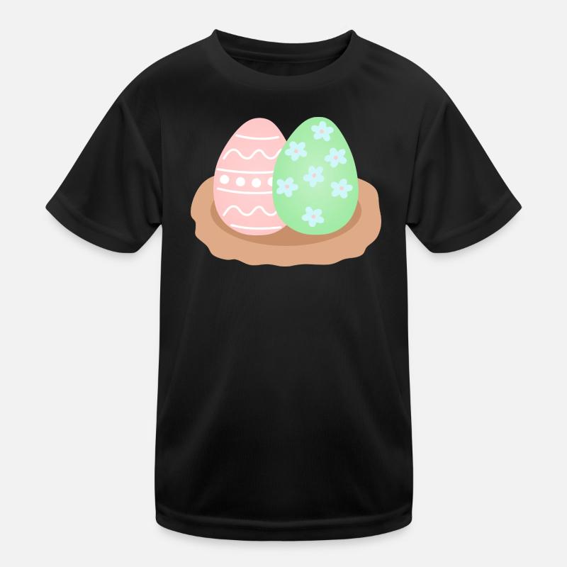 Pastel Easter Egg Duo in Nest Kids Functional T-Shirt