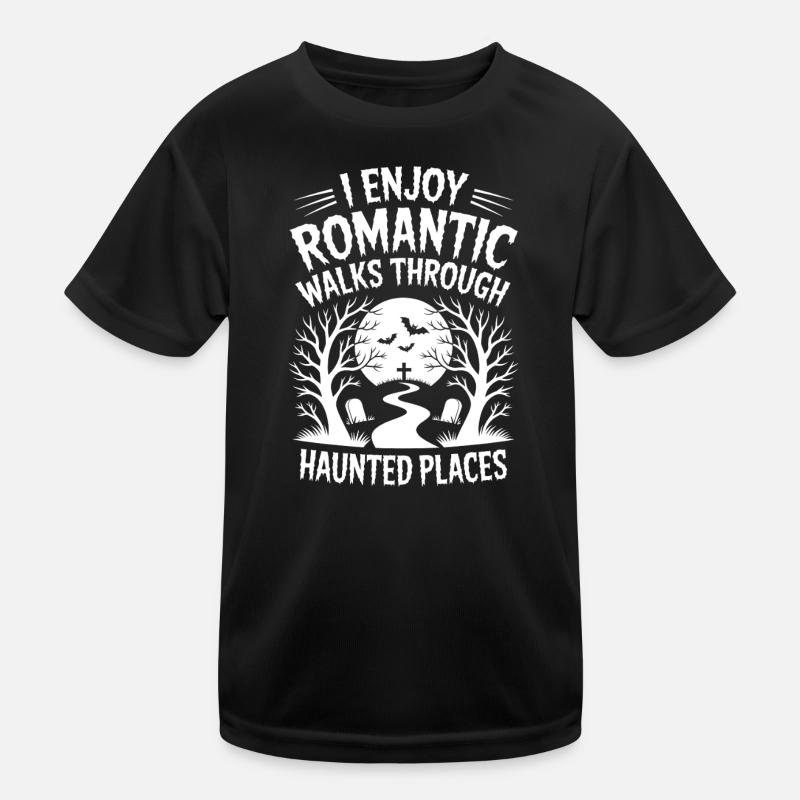 Horror Sprüche Romantisch Lustige Horror Geschenk  Kinder Funktions-T-Shirt