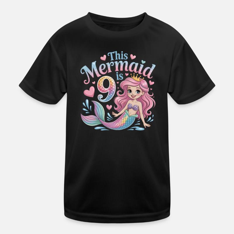Sirène 9e anniversaire 9 ans T-shirt sport Enfant