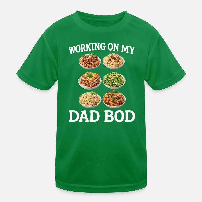 Dad Bod Pasta Spaß Kinder Funktions-T-Shirt