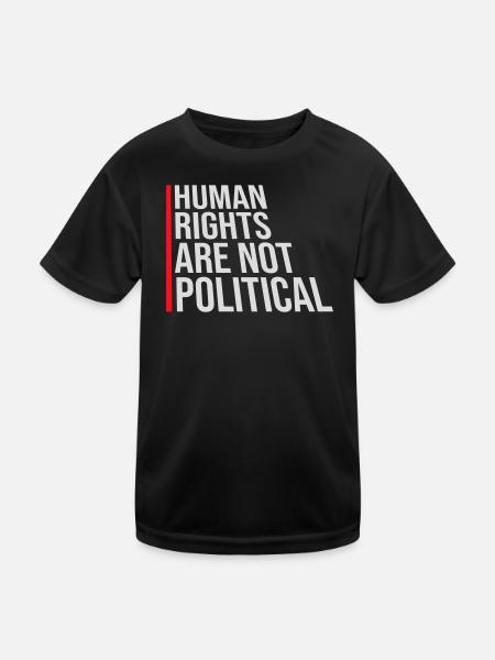 Les droits de l’homme ne sont pas politiques Logo Menschenrechte - T-shirt sport Enfant - noir - Devant