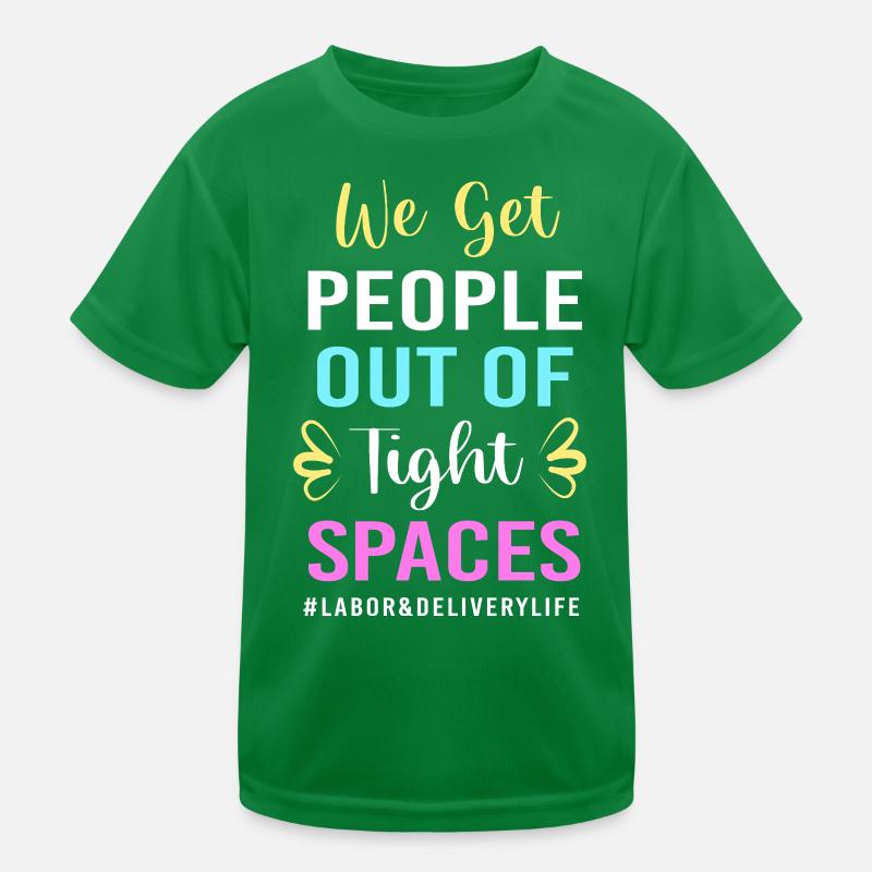 Hebamme Entbindung Kinder Funktions-T-Shirt