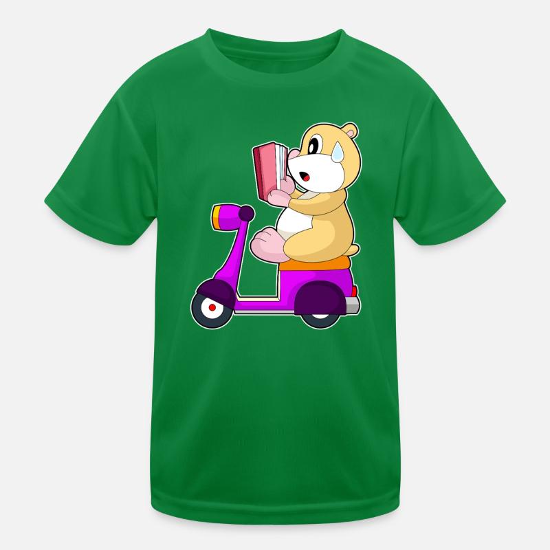 Hamster Motorroller Kinder Funktions-T-Shirt