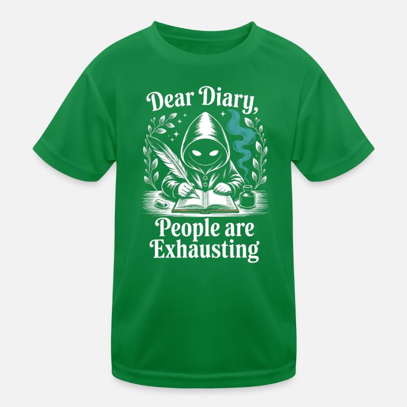 Dear Diary People Are Exhausting Kids Functional T-Shirt
