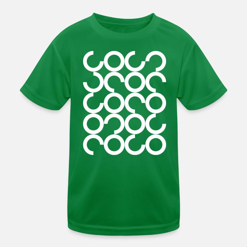 Interlocking Circle Chain Pattern Kids Functional T-Shirt