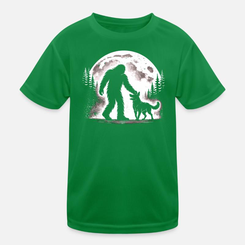 Bigfoot German Shepherd Kids Functional T-Shirt