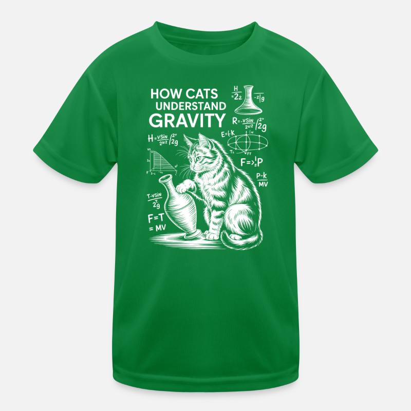 Physik Katzen Sprüche Mathe Witz Physik Geschenk Kinder Funktions-T-Shirt
