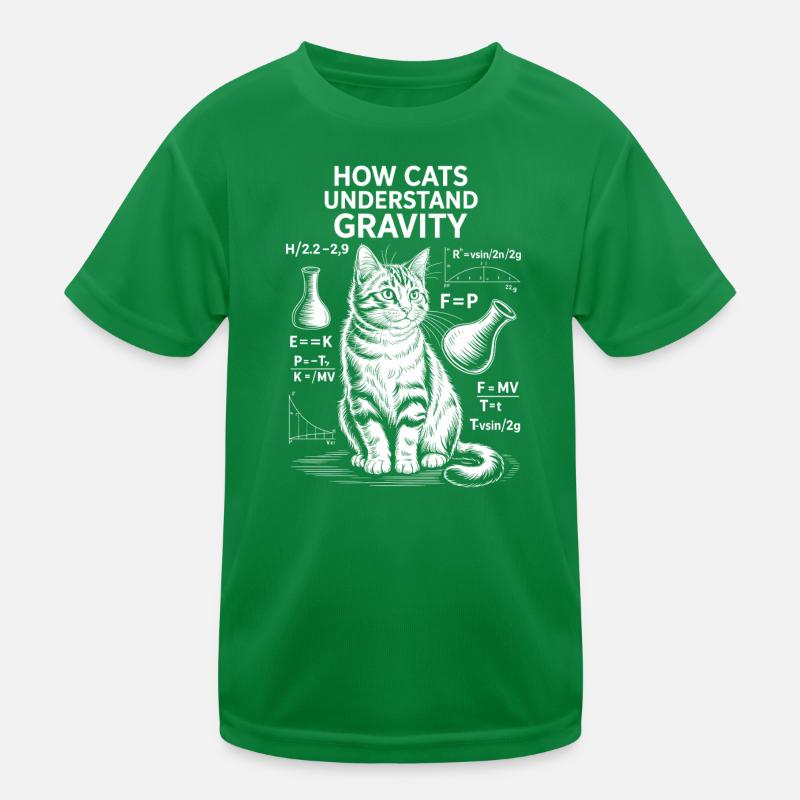 Physik Katzen Sprüche Mathe Witz Physik Geschenk Kinder Funktions-T-Shirt